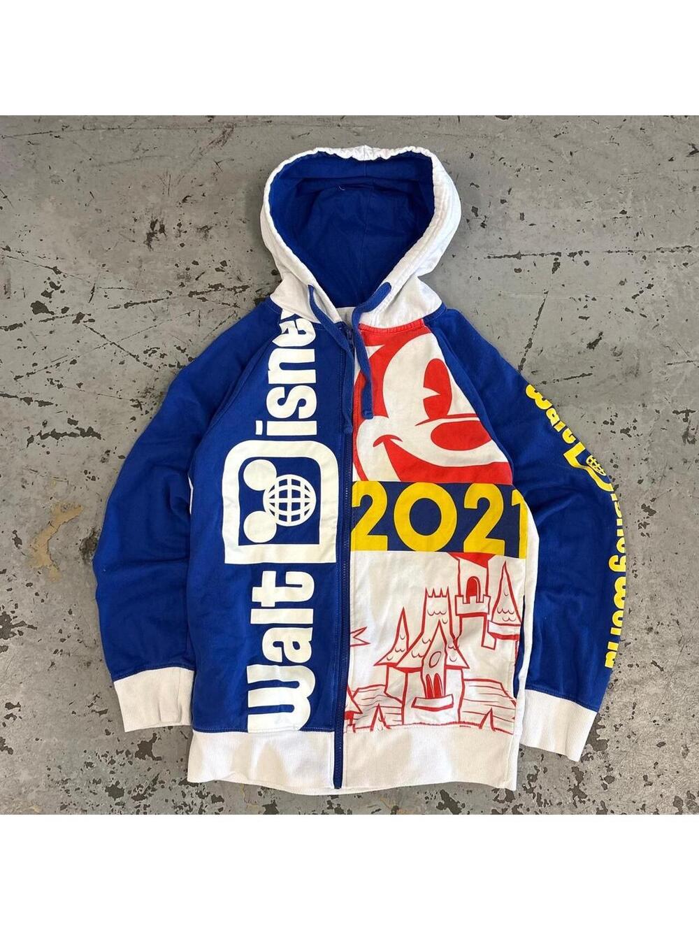 Fire AOP Y2K Disney 2021 World's Fair hoodie